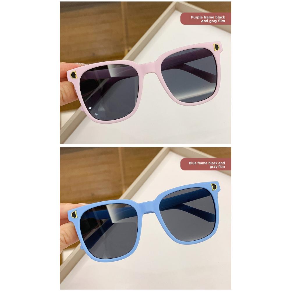 Nya dubbel-D-glasögon barnsolglasögon barnsolglasögon UV-skydd mode högupplösta solglasögon
