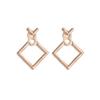 Cross-Border Fashion Jewelry: Creative Metal Hollow Triangle Diamond Earrings