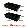 4/6/8/15 Grids Ice Cube Molds Food Grade Silicone Ice Cube Flexible Ice Molds with Lids Big Square Cubed Ice Trays for Whiskey 5