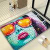 Kreatywny dywanik pod drzwi do łazienki Graffiti Super chłonny dywanik Antypoślizgowe maty pod stopy Wystrój toalety Zmywalne dywaniki do wanny