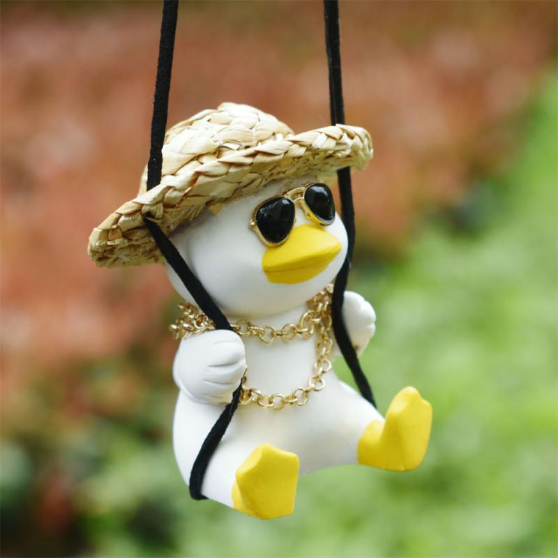 New Cartoon Animal Car Pendant Auto Rearview Mirror Hanging Ornaments For Woman Car Interior Accessories Lucky Gifts