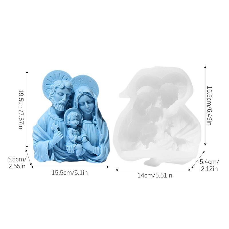Candle Making Molds Portrait Chocolate Mould Art Craft Making Tool Resin Casting Mold For Wax Soap Scented Candle Home Decor