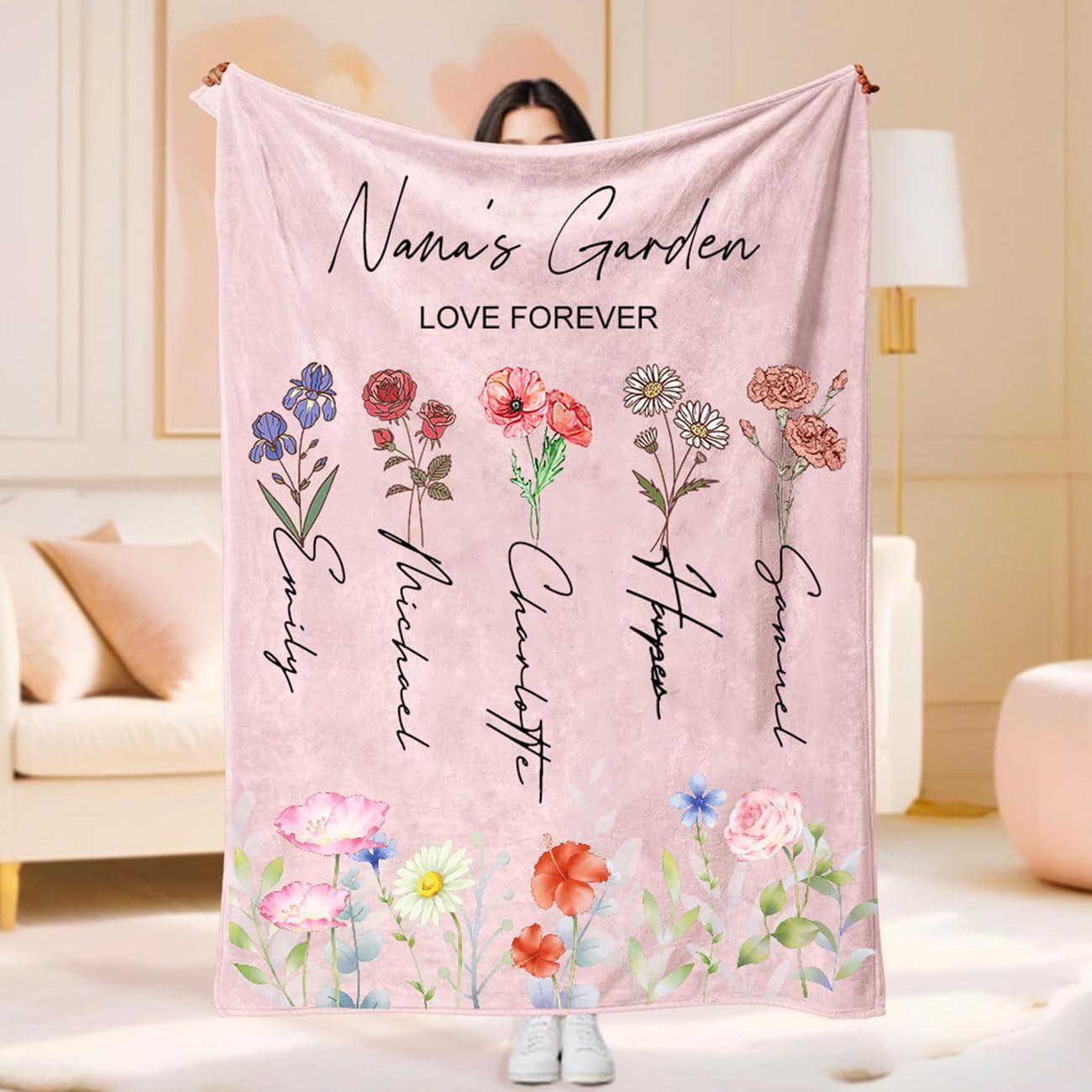 

Pink flower pattern Printed Blanket for Sofa Bed Travel Camping Living Room Office Conditioning Blanket for All Seasons Gifts 75x90cm