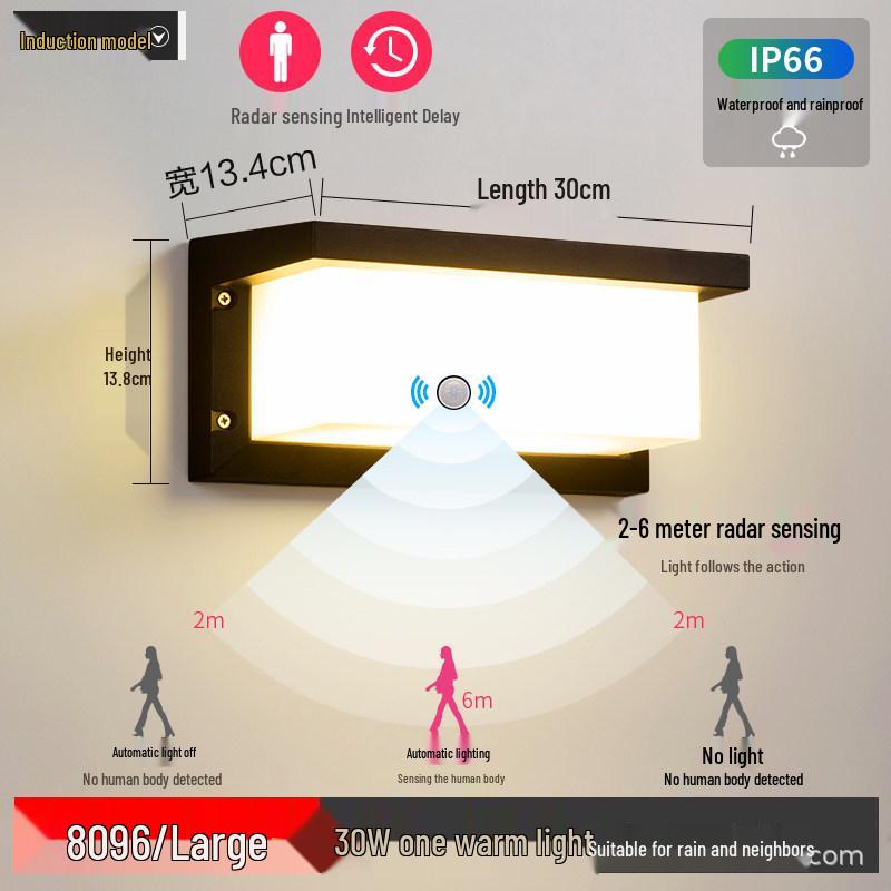 Nordic Creative Waterproof LED Outdoor Wall Lamp for Courtyard, Corridor, Hallway, Balcony