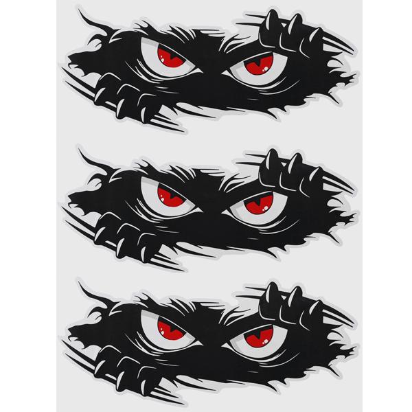 3/1Pcs Funny Monster Sticker Waterproof 3D Vinyl Self Adhesive Funny Anime Cute Auto Peeking Monster Car Stickers