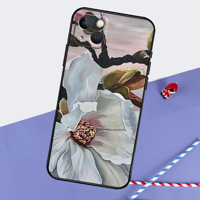 

3D Чехол с цветочным рельефом для iPhone 16 Pro Max 11 13 14 15 Pro Max 12 Mini XR 16 15 Plus 16e Задняя крышка iPhone 13