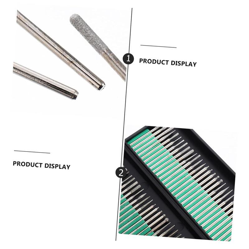 B97A-60Pcs Burr Bits For Rotary Tools Versatile Grinding Accessories For Engraving Carving Polishing And Finishing