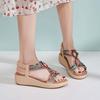2026 Women'S Sandals Bohemia Summer Vintage Beach Beaded Ankle Strappy Sandal Athletic Hiking Shoes Outdoor Walking Shoe Hot