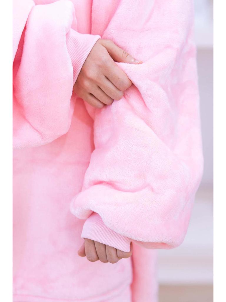 Flannel Lazy Wearable Blanket Hoodie for Indoor & Outdoor Cold-Weather Comfort