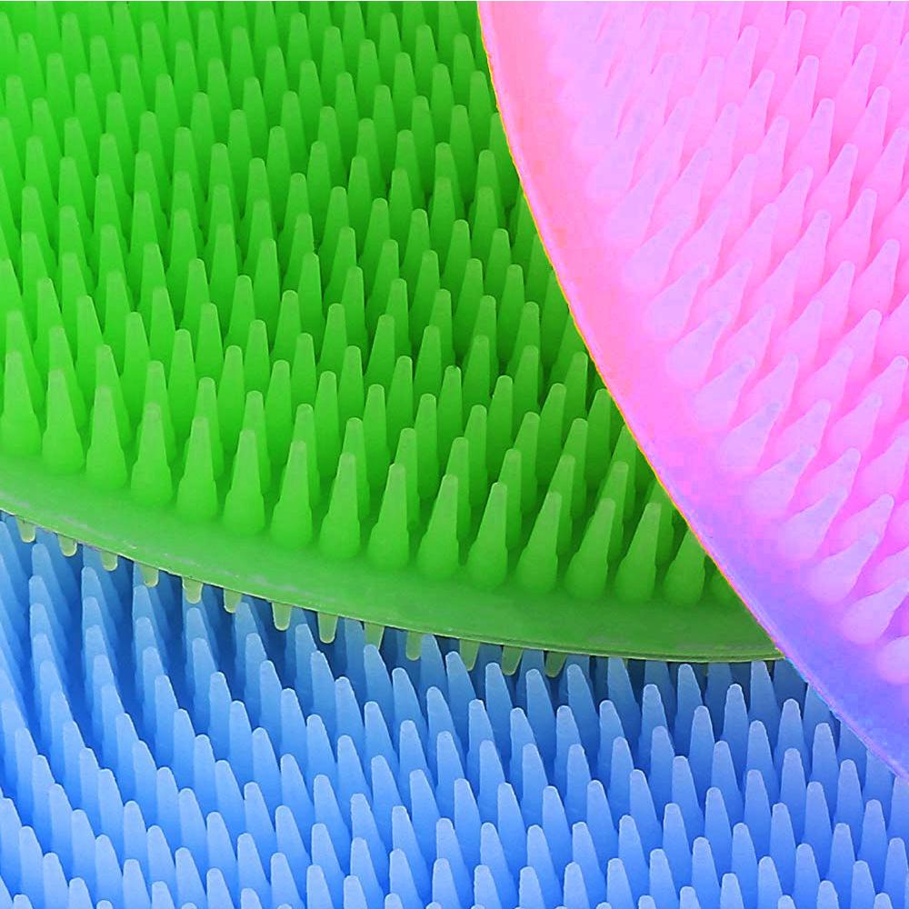 Multi-purpose Safe Silicone Brush Cleaning Mat Pads Heat-Resistant Dish Washing Brush Cleaner