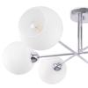 Asturia Ceiling Lamp Chrome 6-Flat White Lampshade E27