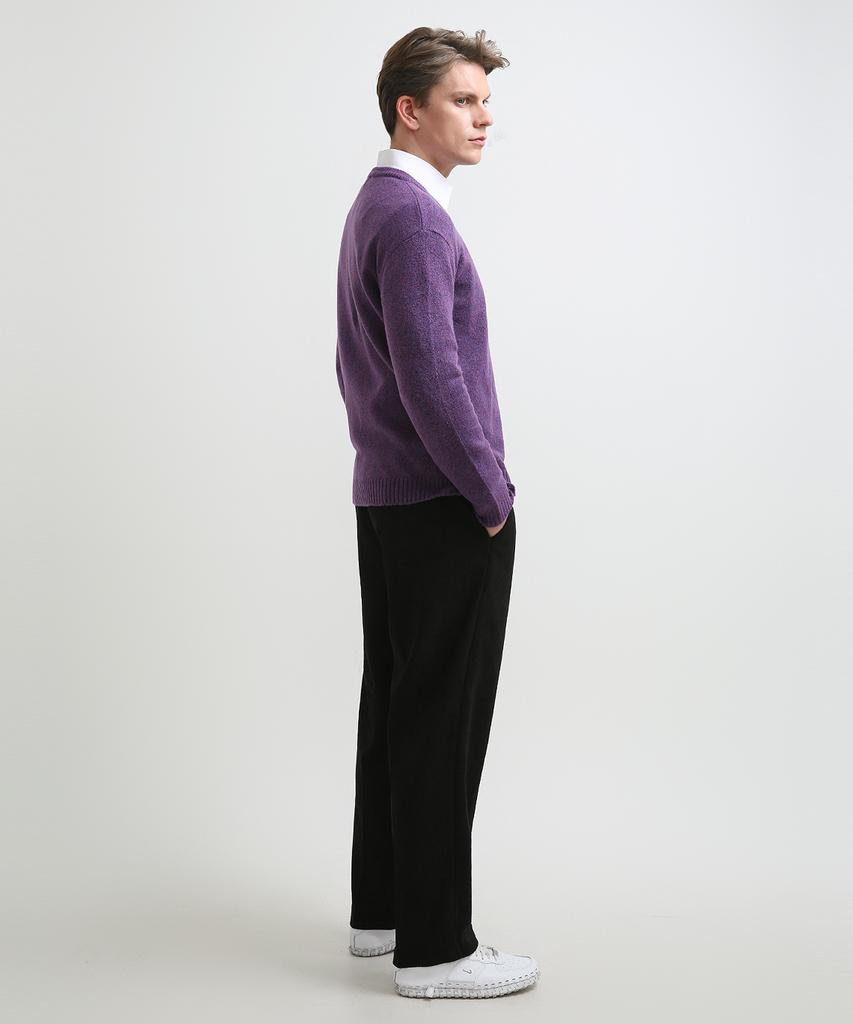 Seuteulaikeu Fine Blend Classic Crew Neck Knit (Violet)