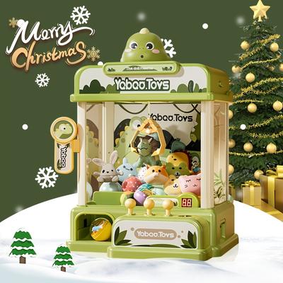 Interaktive Grüne Greifarm-Maschine - Tisch-Arcade-Spiel mit Ton und Musik, batteriebetriebener Puppenspender, geeignet für Kindergeburtstage