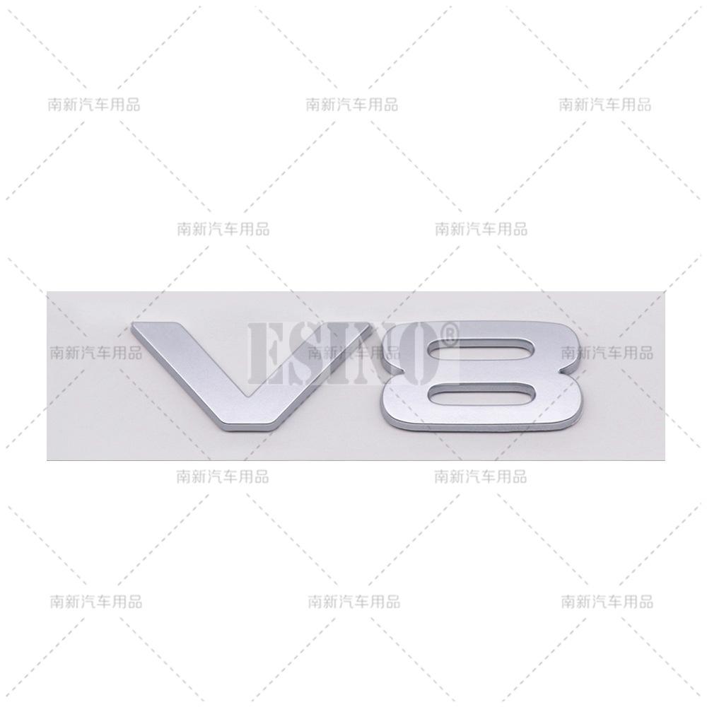 Car Styling 3D V8 ABS Adhesive Emblem Trunk Badge Fender Sticker Body for Defender 90 110 5.0T V8 Octa Black