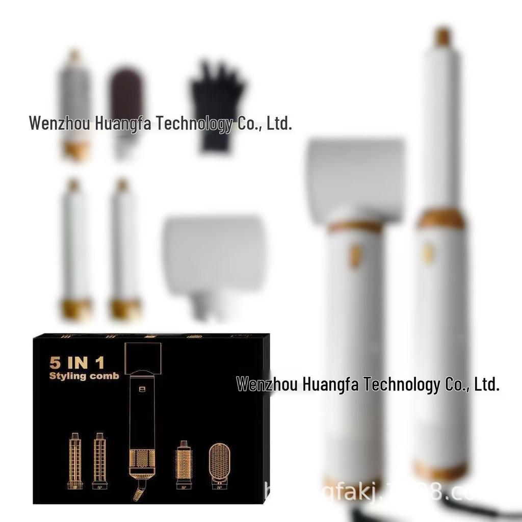 5-in-1 Dual-Use Hair Styling Hot Air Brush: Curl, Straighten, Comb & Dry
