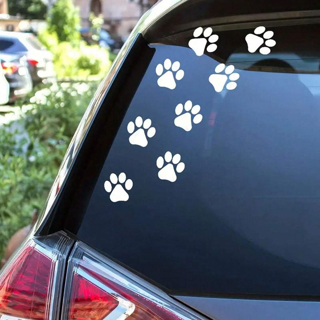 Aufkleber mit Pfotenabdruck, Autoaufkleber, Personalisierte Kratzaufkleber, Aufkleber mit Fußabdruck für Autos