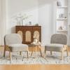 Scandinavian Fabric Lounge Chair – Soft Chenille Fabric and Sturdy Wood Frame, Ideal for Living Room & Bedroom, Gray