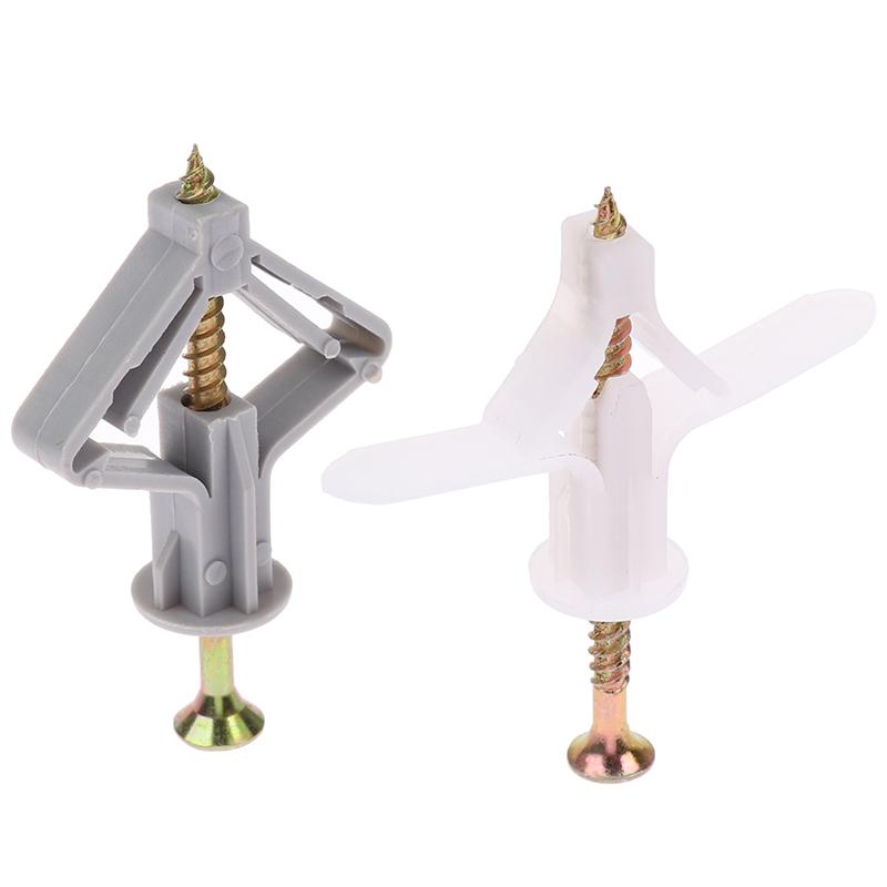 Kit 20 Pezzi Tasselli ad Espansione per Cartongesso con Viti Autoperforanti Muro Casa Forato