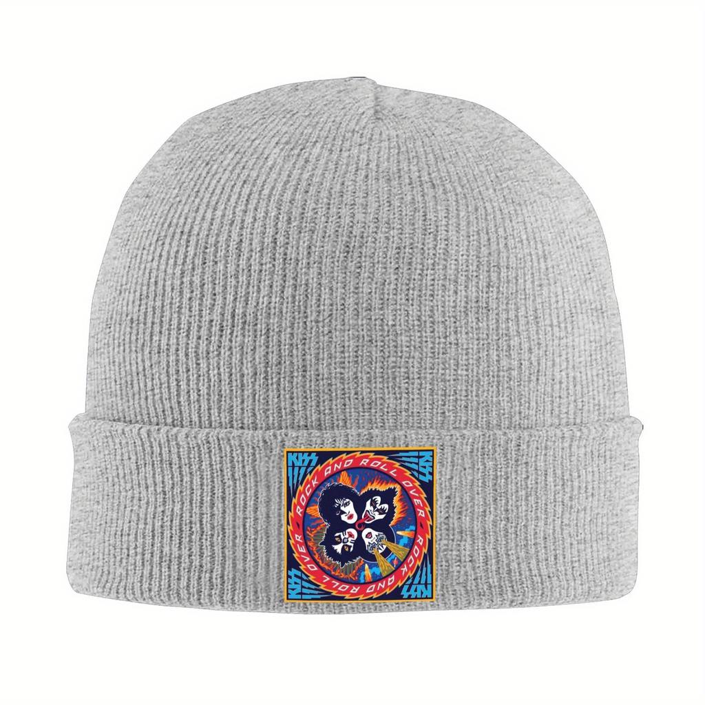Custom Kiss Hard Rock Roll Music Beanie Cap Winter Warm Bonnet Femme Knitting Hat Ski Skullies Beanies Hat For Men Women