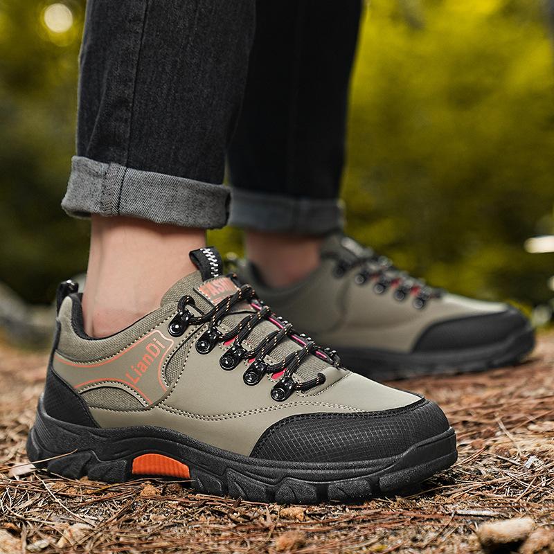 Men's Shoes Autumn New Outdoor Mountaineering Work Work Wear-resistant Waterproof Labor Insurance Sports and Leisure Tooling Trendy Shoes