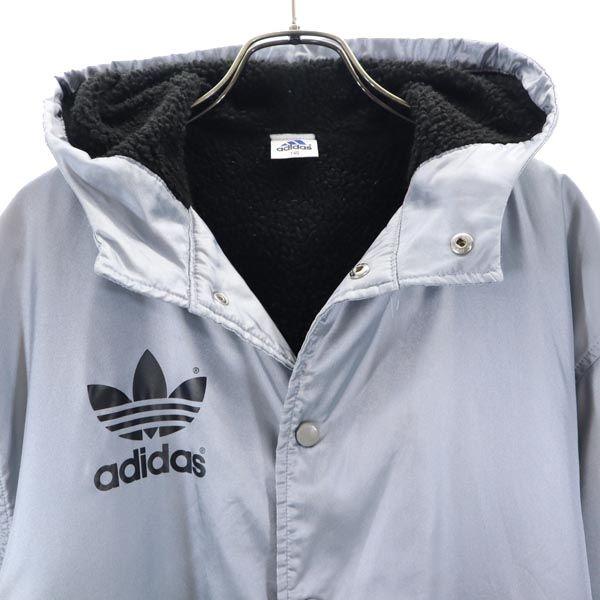 adidas Hooded Batting jacket 140 Silver system Back bore Kid's Used