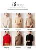 Women's Cashmere Sweater with Rolled Hem and Pile Collar – Solid Color, Loose Knit Pullover for Autumn and Winter