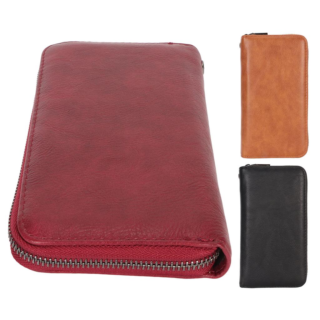 Credit Card Wallet 36 Card Slots Safe PU Leather Long  Case Purse with Hand Strap for ID Card 