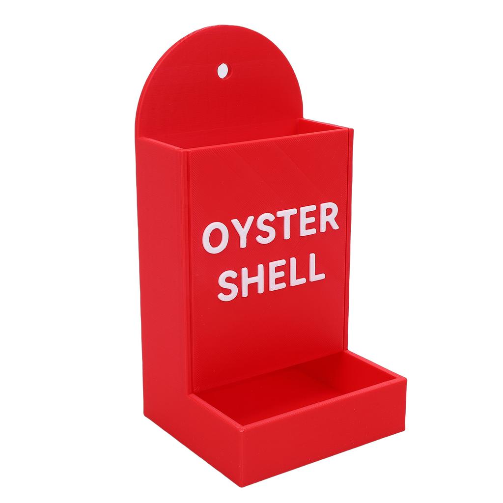 Chicken Feeder Hanging Gravity Feed Oyster Dispenser for Small to Medium Poultry Desktop Decoration Red