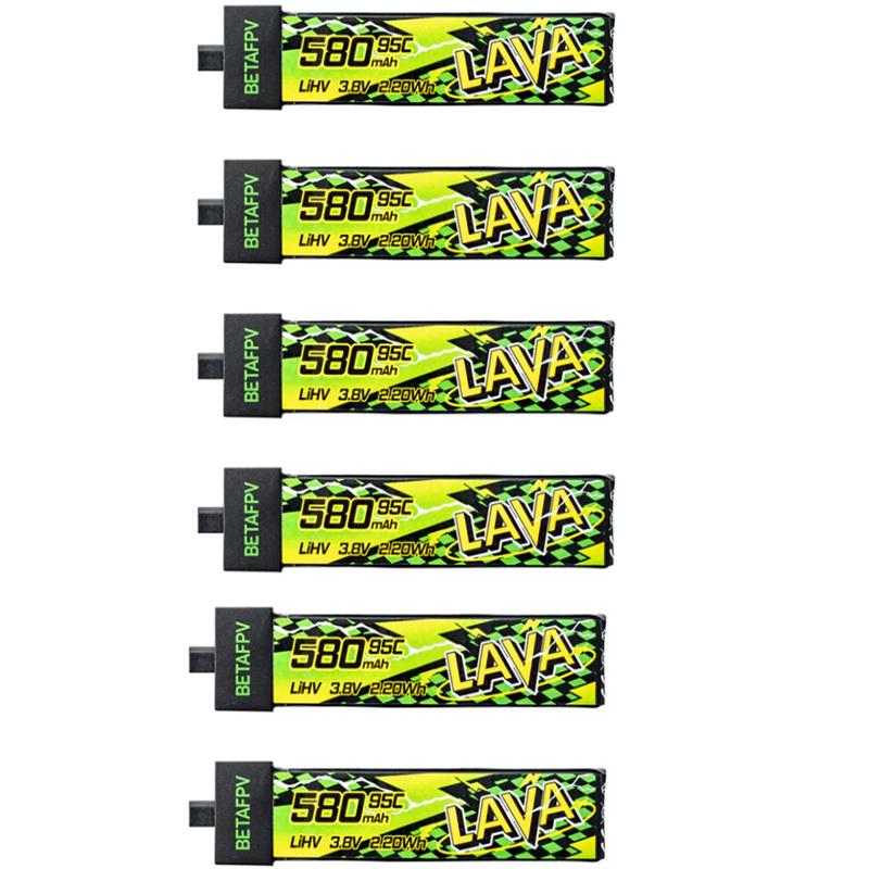BETAFPV LAVA II 580mAh 1S Battery BT2.0 For Air75, Meteor75 Pro Whoop Drone FPV For 6 Ports 1S Battery Charger & Adapter