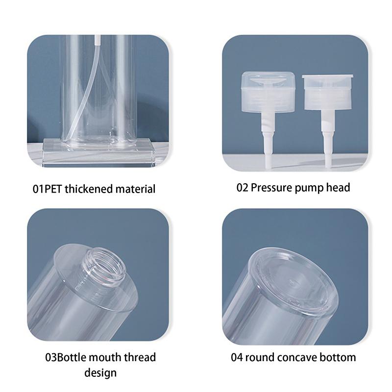 100/150/200ml Portable Travel Refillable Bottle Empty Plastic Nail Polish Remover Alcohol Liquid Press Pumping Dispenser Bottle