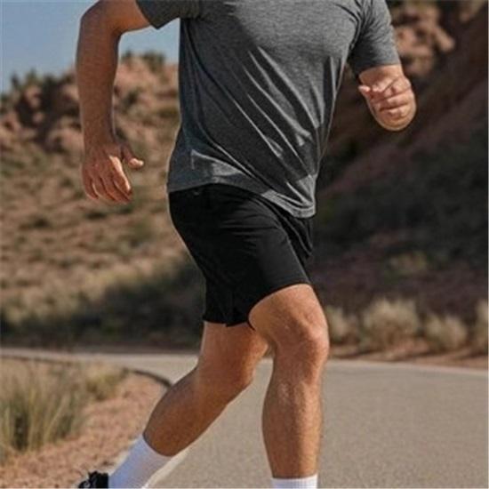 Men's Summer Sports Shorts Men's Double-layer Quick-drying Breathable Squat Jogging Men's Casual Pants Basketball Five-quarter Pants