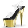 7 Inches Women Shine Electroplated Heel Sandals Pole Dance Shoes Sexy Stripper Nightclub High Heels 17CM Exotic Models Show