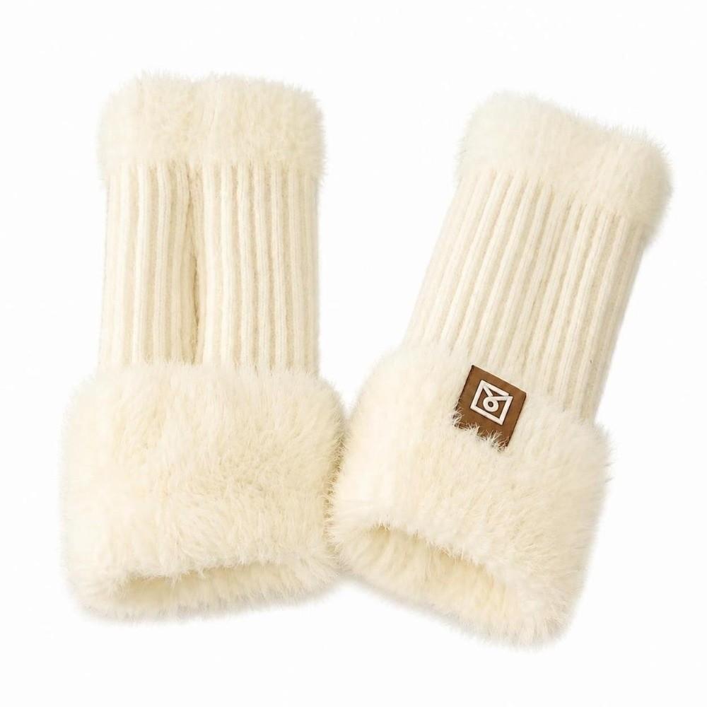 1pair Plush Women's Winter Gloves Touchscreen Thermal Gloves New Handwear Outdoor Cycling