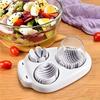 Affetta Uova 3-in-1 per Uova Sode Fragole Uva Taglierina a Filo in Acciaio Inossidabile con Funzione Trituratore Essenziale Strumento da Cucina per Insalate