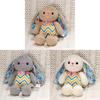 Striped Easter Rabbit Plush Toy Animal Stuffed Doll Decoration Kids Gift 30cm
