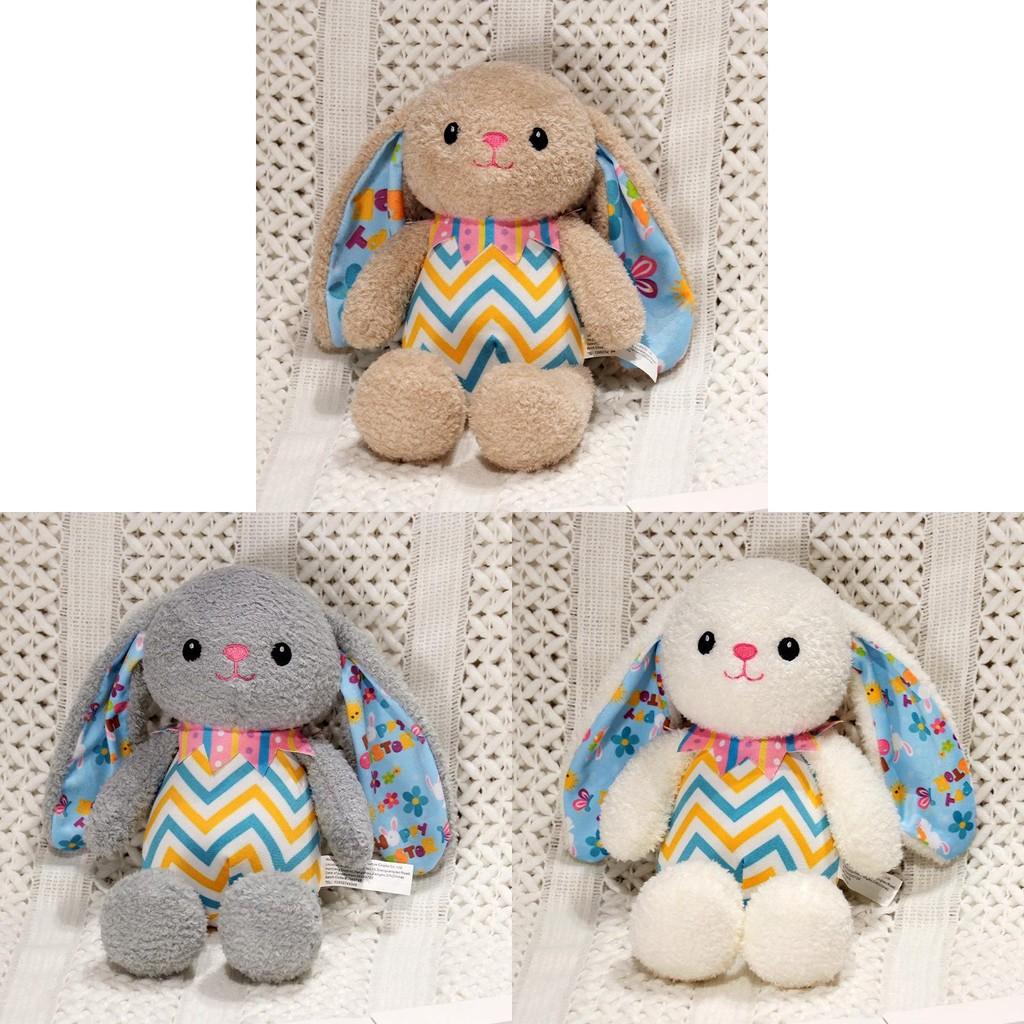 Striped Easter Rabbit Plush Toy Animal Stuffed Doll Decoration Kids Gift 30cm