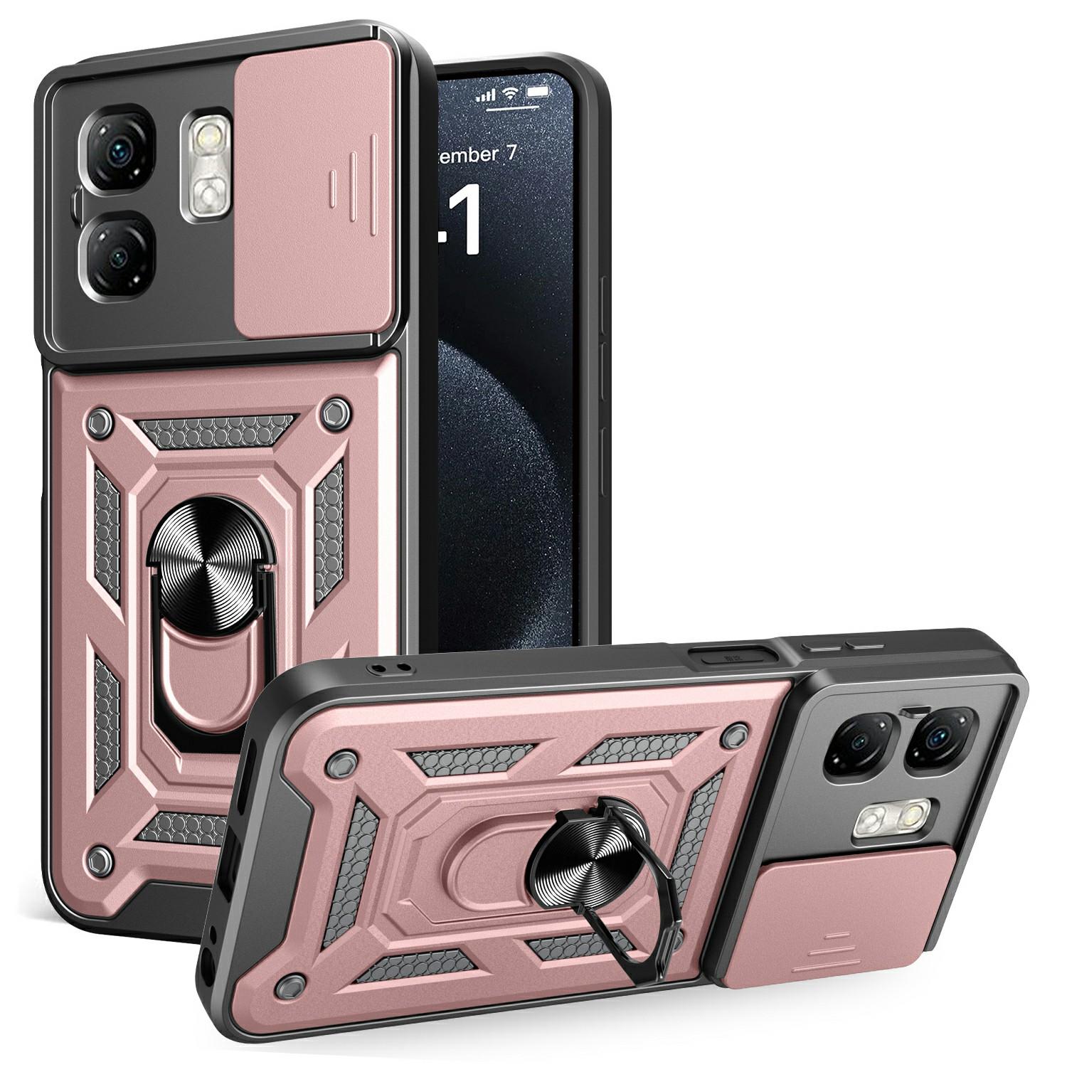 

For Infinix Hot 50i 4G/Smart 9 4G Case with Slide Camera Lid PC+TPU Kickstand Phone Cover E