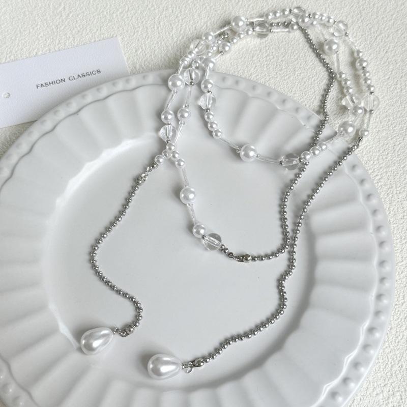 Super Fairy Atmosphere Multi-layer Flower Pearl Fringed Necklace Women's Fashion Exquisite Neck Chain Choker Premium Collarbone Chain