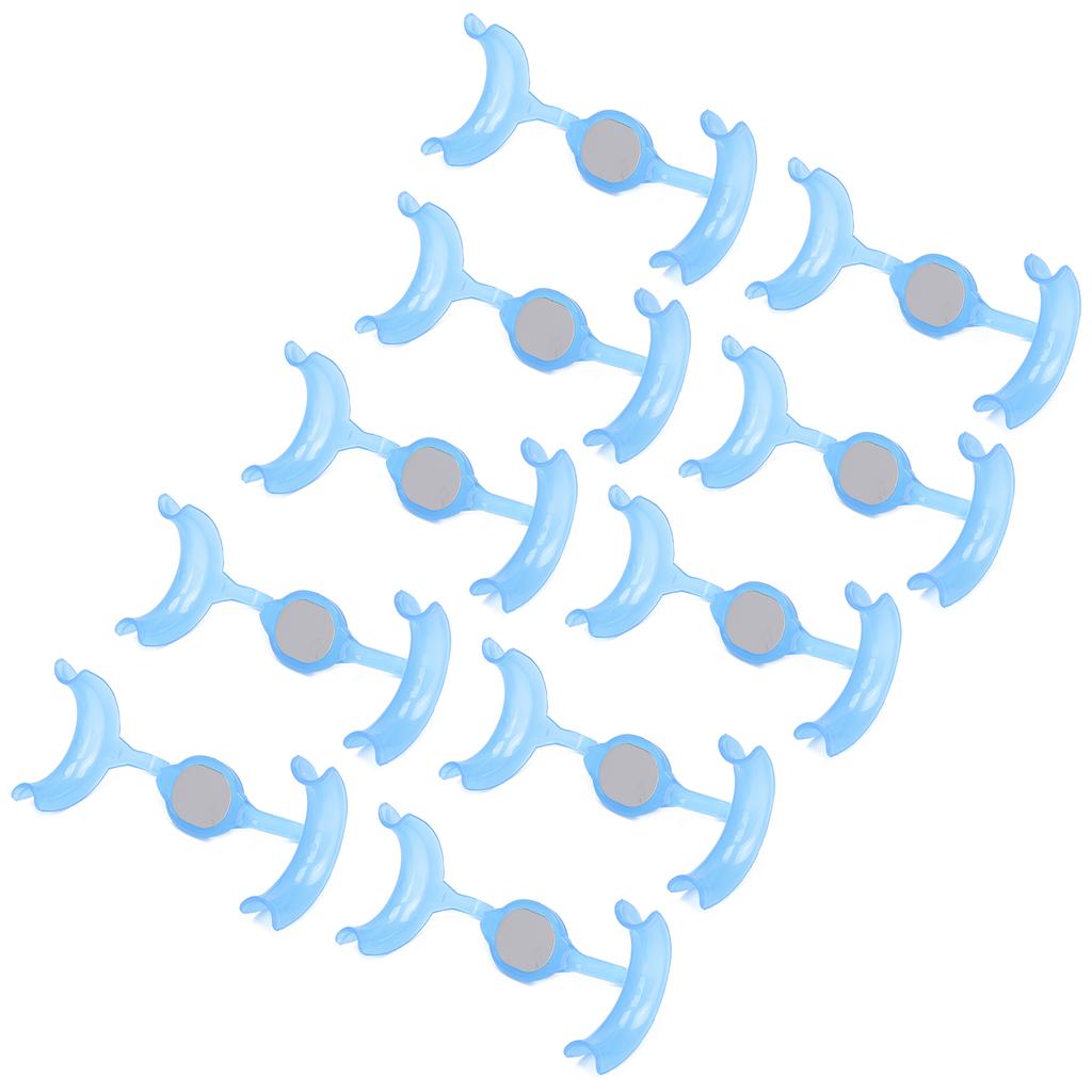 10ks Retraktor tváře ve tvaru M Zubní otvírač úst Ortodontický otvírač úst (Modrý)