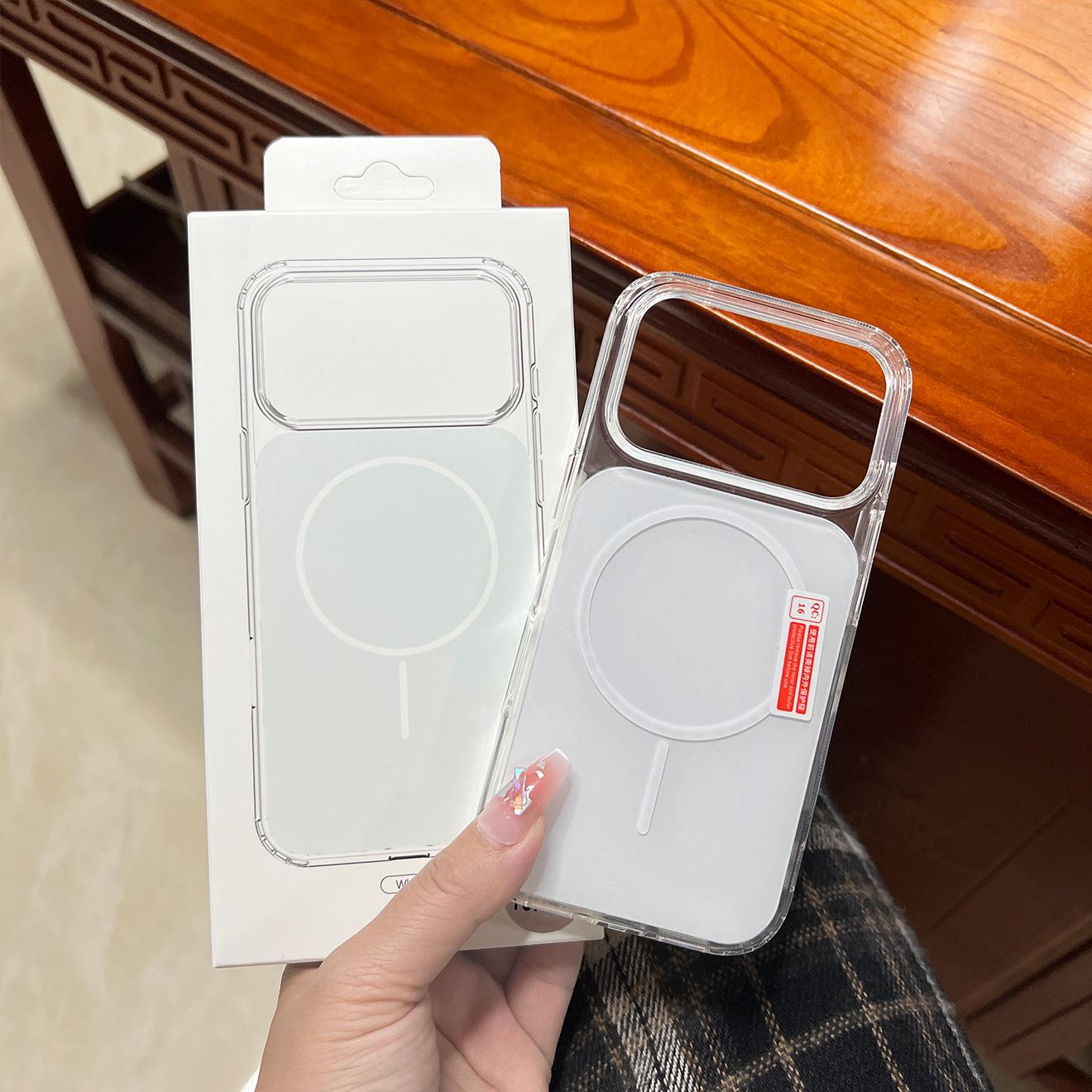 

iPhone 16/17 Pro Max Magnetic Thin Ring Acrylic Case iPhone 13/14
