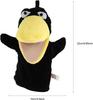 Plush Crow Hand Puppets, Fox Finger Toys, Cute Animal Puppets for Ventriloquism, Hand Dancing, and Theater, Halloween, Christmas, and Birthday Gifts