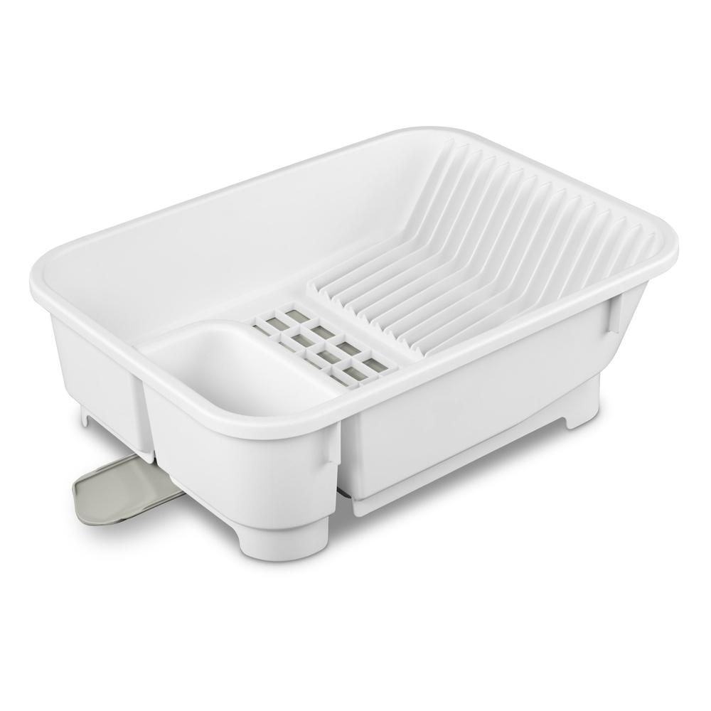 

Space-saving Self-Draining Sink Set with Retractable Spout Dish Drainer Inclined Drainboard Cutlery Bin Dishwasher Safe United States