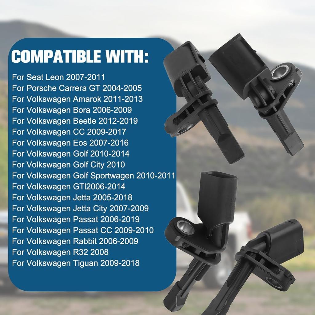 HZEL Car ABS Wheel Speed Sensor, 4 PCS Front Rear Right Left OEM# WHT003856 WHT003857 Vehicle ABS Tire Speed Sensor Replacement, Auto Accessories,