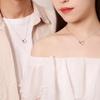 Fashion Light Luxury Dainty  925 Silver Color Diamonds Inlaid Circle Rings Pendant Choker Necklace Gift for Women