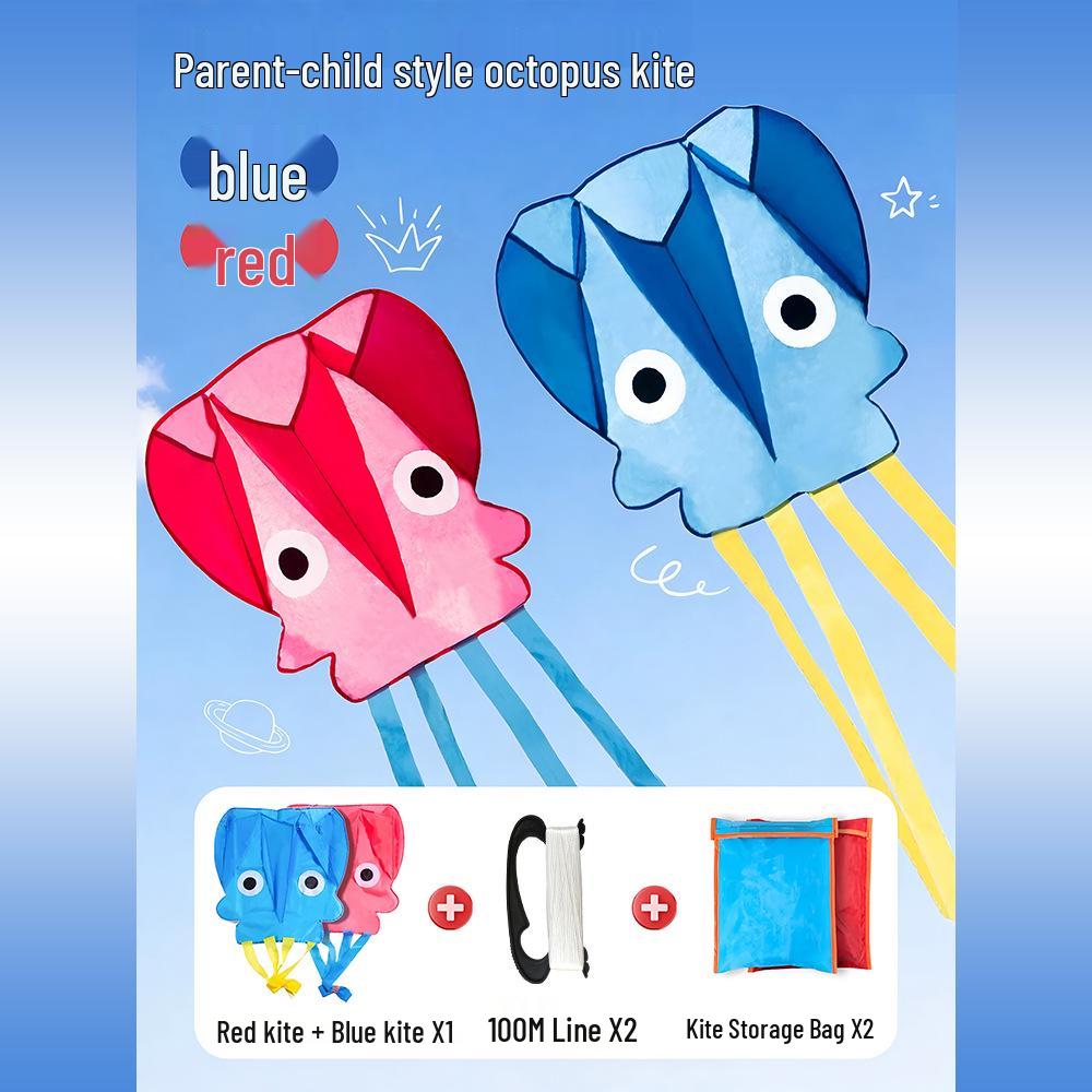 2026 Octopus Pocket Kite - Children's Easy-Fly Soft Kite for Light Breeze Outdoor Fun