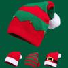 Knitted Red Christmas Woolen Hat Autumn Winter Stripes Warm Girls Gift Festival