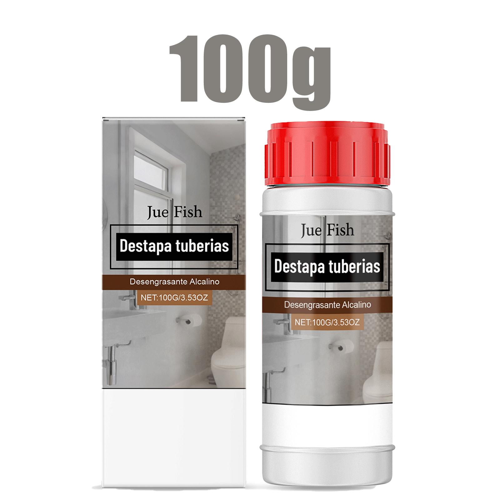 

Drain Clog Remover Powder Pipe Dredge Agent Hair Grease Dissolver Kitchen Sink Bathroom Toilet Unblocker Fast Acting 100g 100g
