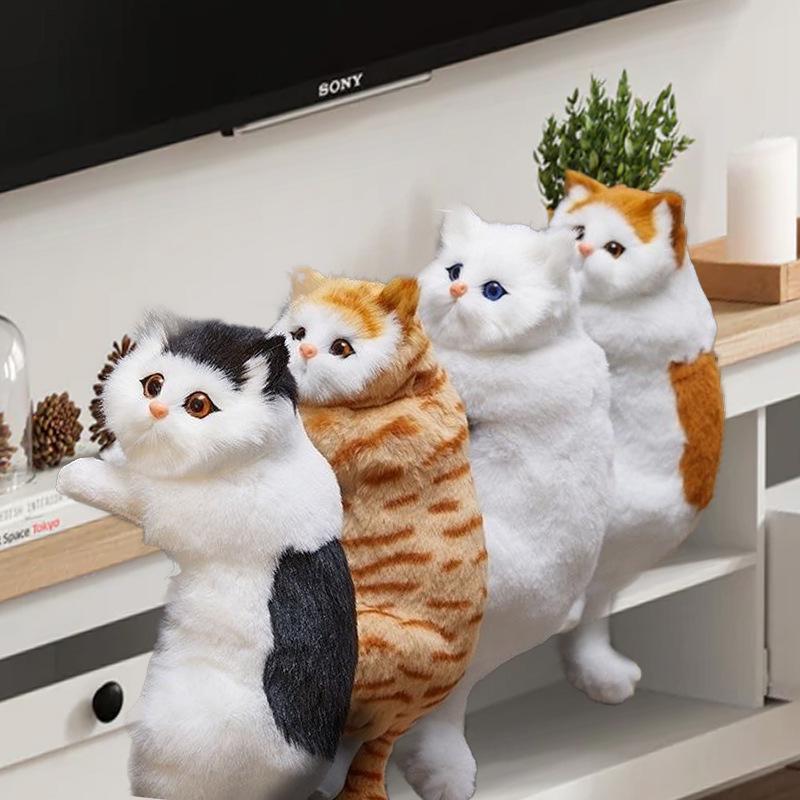 Realistic Hanging Cat Ornament for Home Decoration