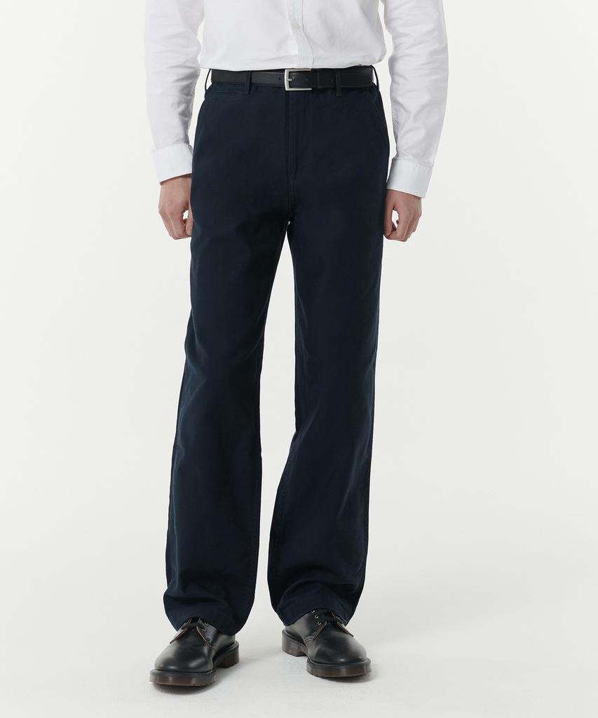 MUSINSA STANDARD Back Satin Officer Pants [Navy]