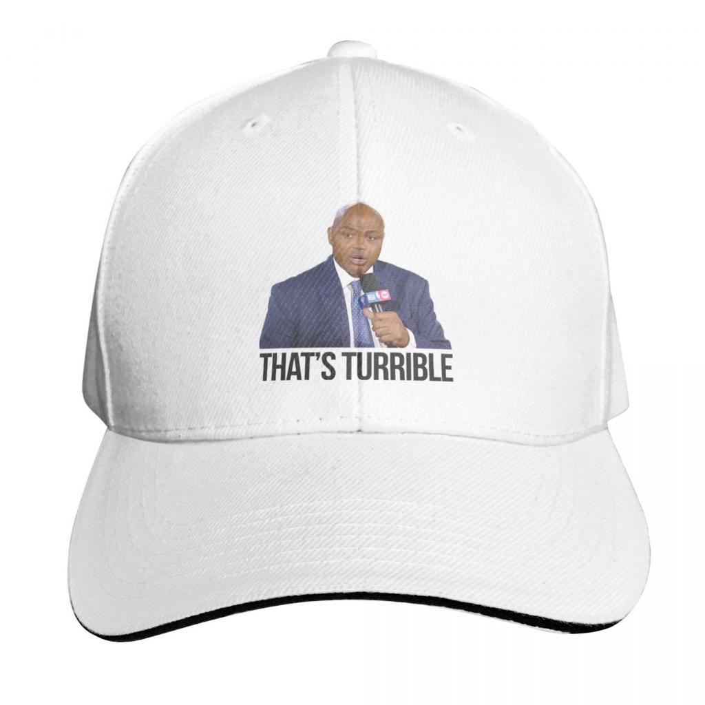 Charles Barkley  Thats Turrible Meme Baseball Cap Luxury Unisex Hat Golf Hat Thermal Visor summer hat Girl Unisexs